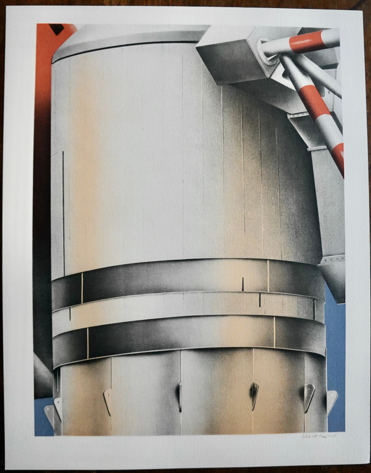 Peter KLASEN, ANTENNE , 1978. Lithographie originale signee