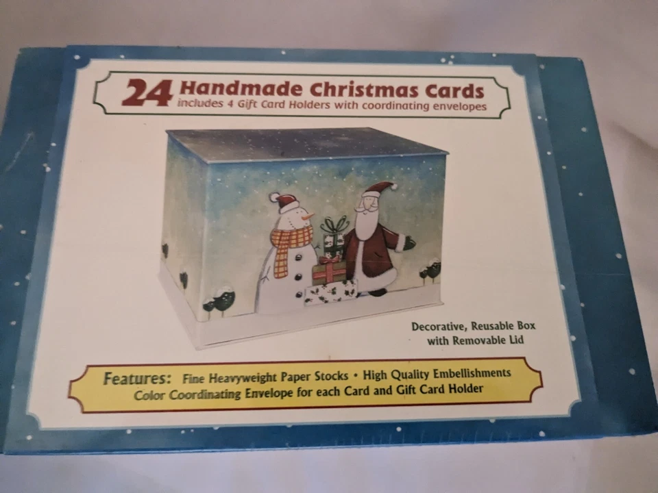 24 handmade christmas cards w/ gift card holders and envelopes - Image 2 of 4