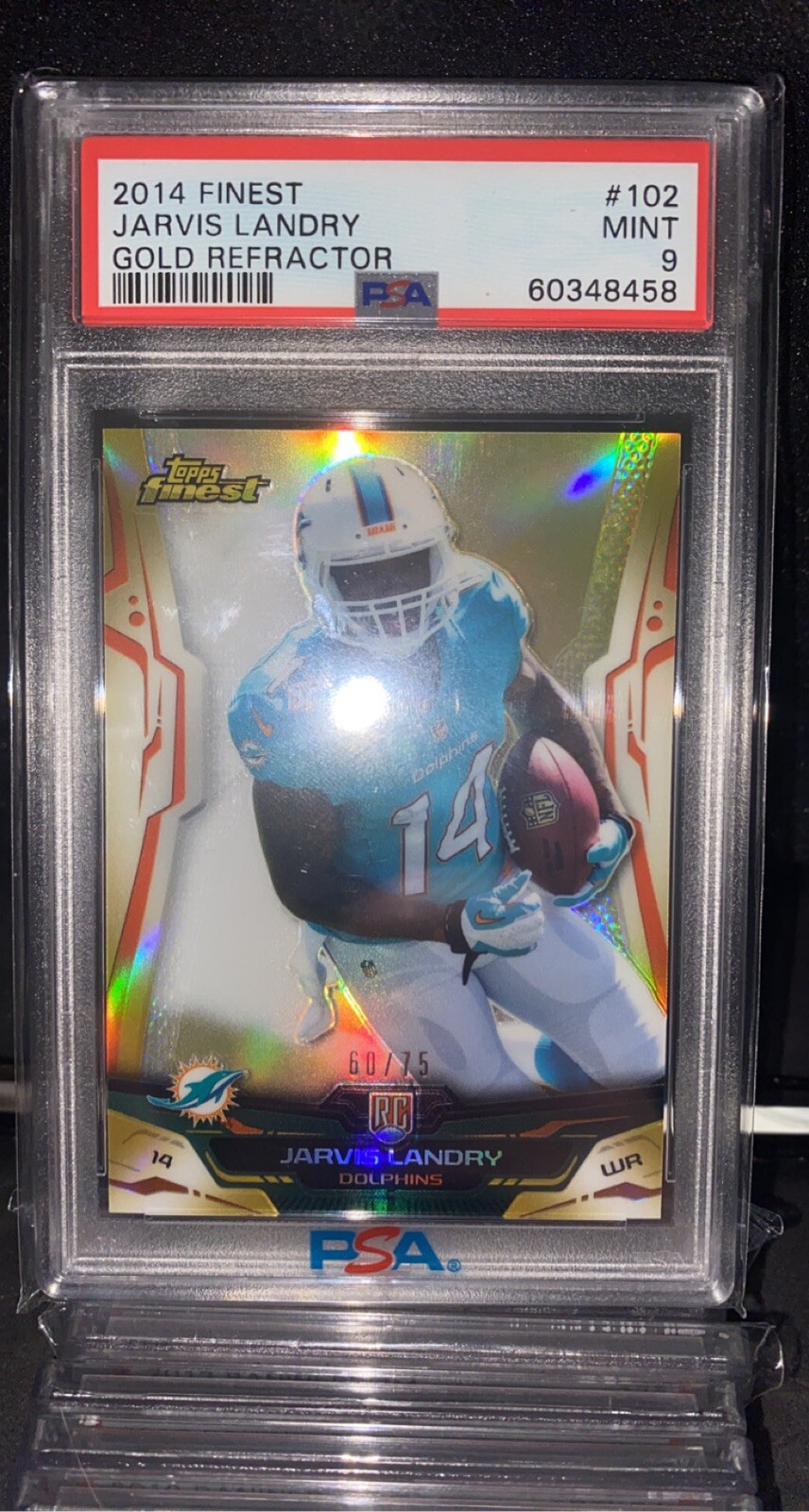Jarvis Landry Finest #102 Gold Refractor