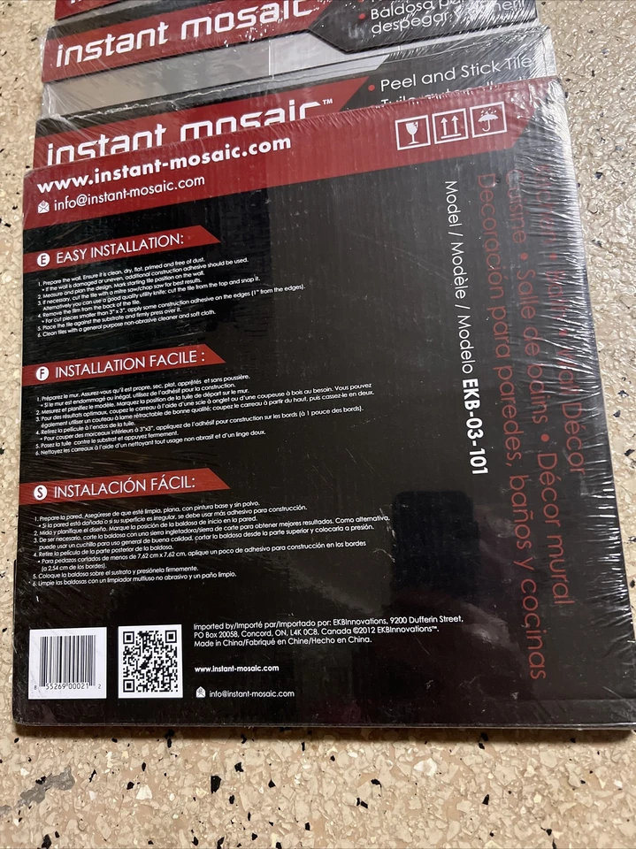 Мгновенная мозаика металлическая настенная 128 плиток, 16 кв. футов - Изображение 2 из 4