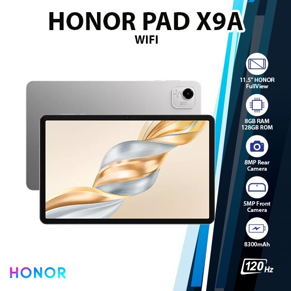 HONOR Pad X9a Android PC Tablet (Wi-Fi Ver./8GB+128GB/Octa Core