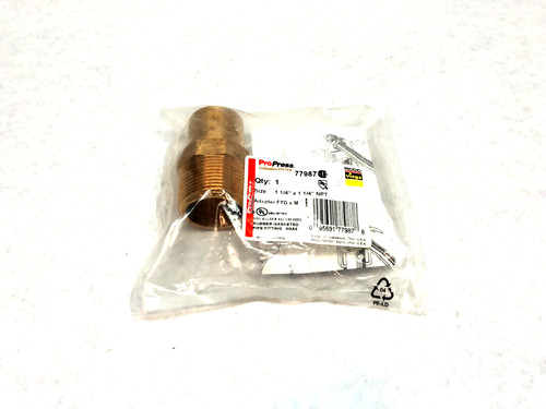 Viega 77987 ProPress Adapter Fitting, 1-1/4" x 1-1/4" FTG x M, Male