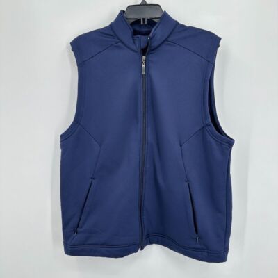 Callaway Golf Vest Mens Medium Blue Golfing Performance Stretch Preppy Sports