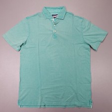 Johnnie-O Hangin  Out Shoreline Polo Shirt Seaglass Pique Dyed Cotton Stretch