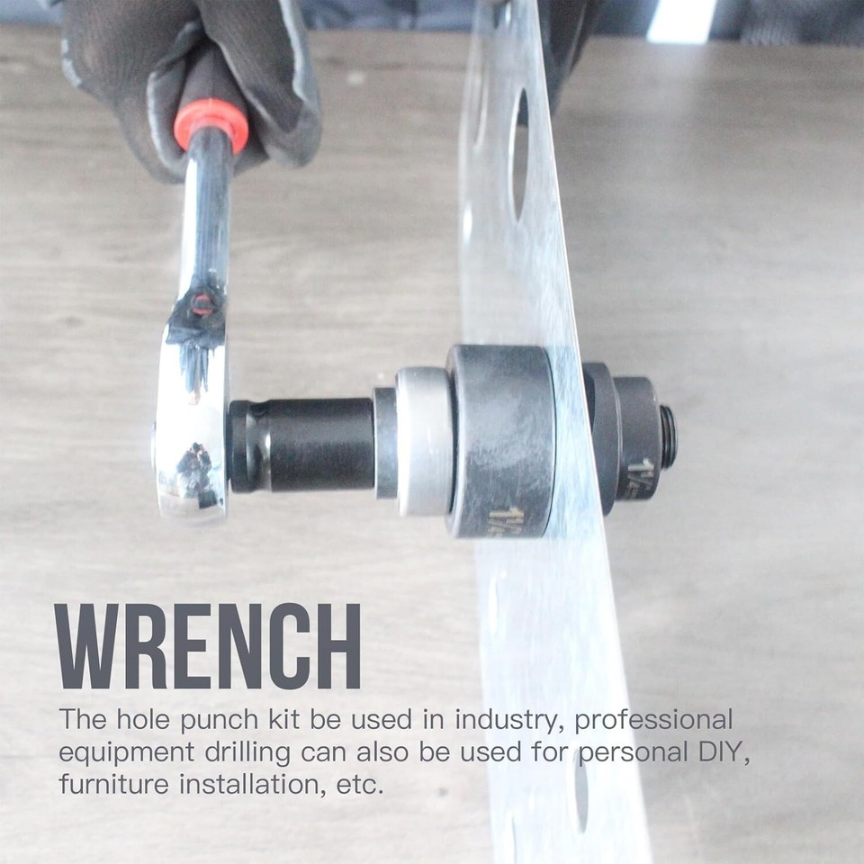 Ratchet Knockout Hole Punch Driver Kits 1/2 to 2 inch SLUGBuster