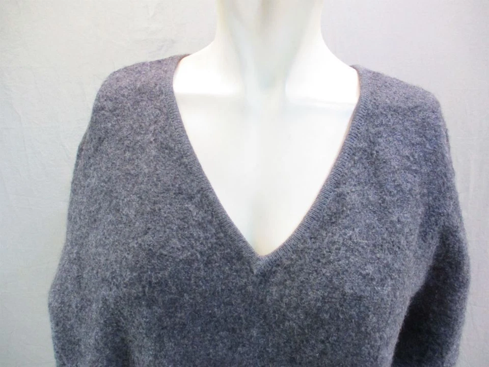 Suéter Pullover Sonoma Talla L Para Mujer Gris Algodón Lana Cuello en V Manga Larga 7Y363 Foto 2 de 4