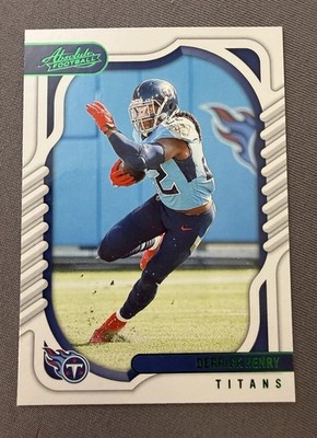 2022 Panini Absolute #82 Derrick Henry Green Parallel Titans Football Card