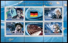 Nobel Physics Winner Einstein stamps Sheets from Guinea Bissau