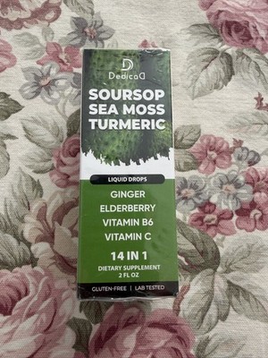 DedicaD brand Soursop Sea Moss Turmeric Liquid Drops - FREE SHIPPING!!!