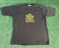 Vintage 1990s 90s Bahamas Islands Nation Crest Embroidered Vacation T-Shirt