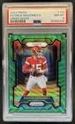 2023 Panini Prizm Patrick Mahomes II Green Wave #149 Chiefs PSA 8