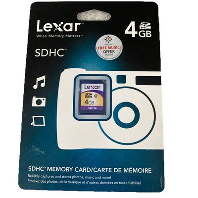 Lexar 4GB SDHC Memory Card SEALED NEW
