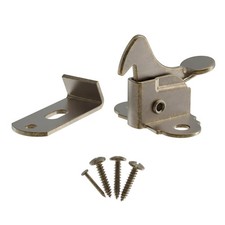Antique Brass Plated Spring Action Elbow Door Catch & Latch -