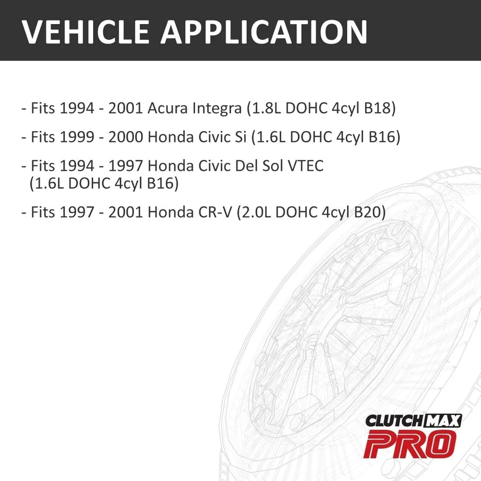 Kit Embrague Compatible con 1994-2001 Acura Integra 1999-2000 Honda Civic Si 199 Foto 2 de 4