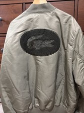 Lacoste Unisex Bomber Jacket HUGE CROC DESIGN RARE RETAIL 350