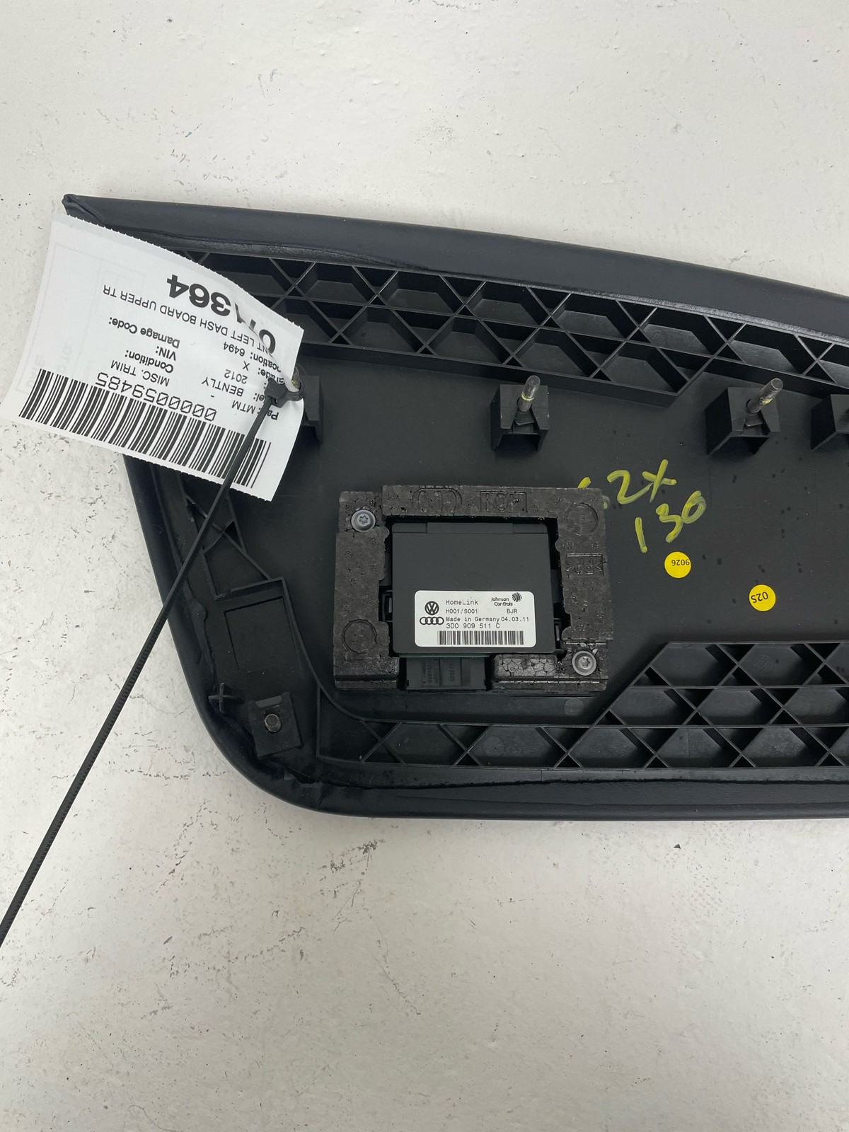 2011-2018 Bentley Continental Oem FRONT LEFT DASH BOARD UPPER TRIM COVER PANEL