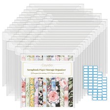 32 Pcs 12x12 Inch Scrapbook Paper Storage Organizer 32