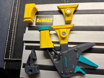 Wolfcraft Klemmadapterfüße mit Riser Block - (PK2) passend für Dewalt Führungsschiene