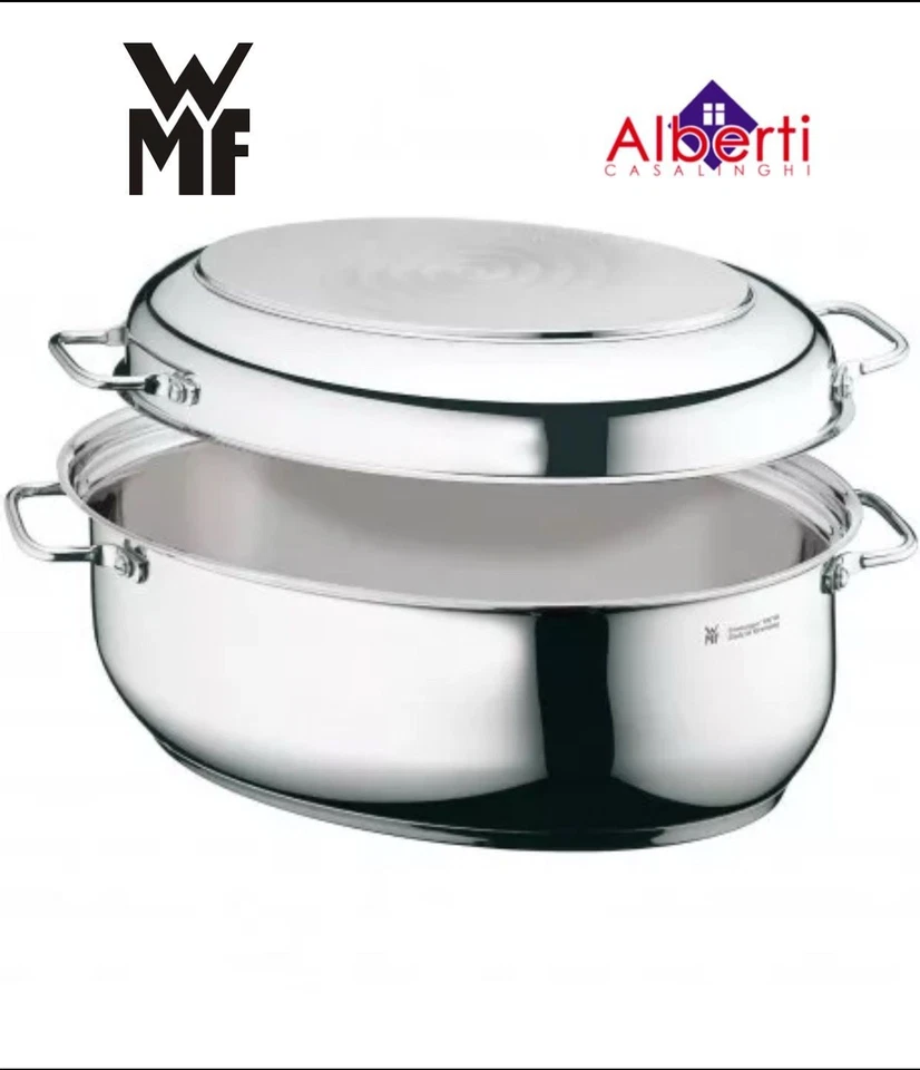 WMF ROSTIERA CON COPERCHIO INOX INDUZIONE CM 41X28 - Immagine 2 di 4