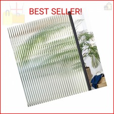 Coavas Reeded Glass Window Privacy Film, 3D Fluted Frosted Decorative Window Fil