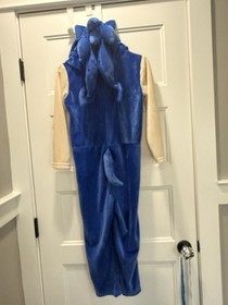 Sonic the Hedgehog Child Costume  One Piece Medium Blue Plush Hooded SEGA Zip