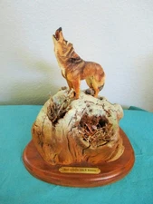 JOHN H. KITTELSON HOWLING WOLF SCULPTURE /ONE OF A KIND SIGNED BY ARTIST