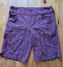 Wild Rye Mountain Bike Shorts Womens Size 10 Mauve Camping Outdoor Arrow Print