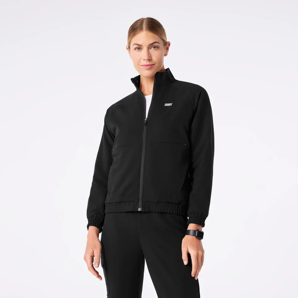 Figs  - Sydney Scrub Jacket - Black - Choose Size - MSRP $98
