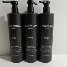 3 PACK Set Lockwood New York Shampoo Nº25 Conditioner Nº26  Body wash 15oz each