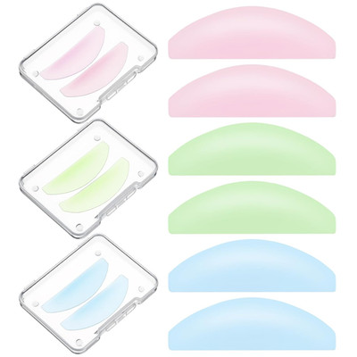 6 Stück Wimpernlifting Pads, 3Farben Silikon Lash Lifting Lift Pads Mit Aufbewah