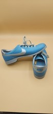 Vintage 1980s Nike Strike X Bowling Shoes Womens Size 8.5 Blue Silver Swoosh