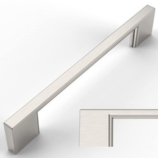 Amerdeco 10 Pack Brushed Satin Nickel Cabinet Pulls 5" 128mm Drawer Handles
