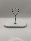 Vintage Fenton Milk Glass Creamer and Sugar Tray Stand 7.5"