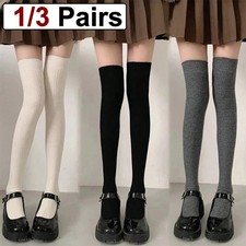 1/3 Pairs Women Classic Striped Knee High Stockings Fashionable Versatile