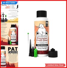 Precision Craft Glue 4oz Clear Drying Archival Art Adhesive with Precision Tips