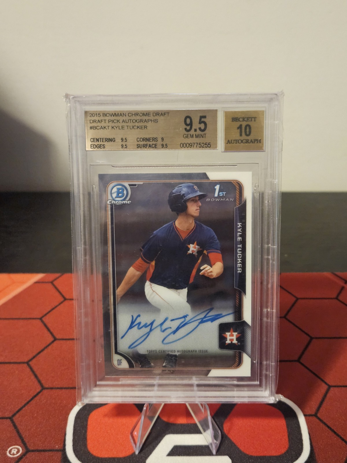 Kyle Tucker 2015 Bowman Chrome Draft 1st Auto BGS 9.5 / 10 GEM MINT RC Rookie