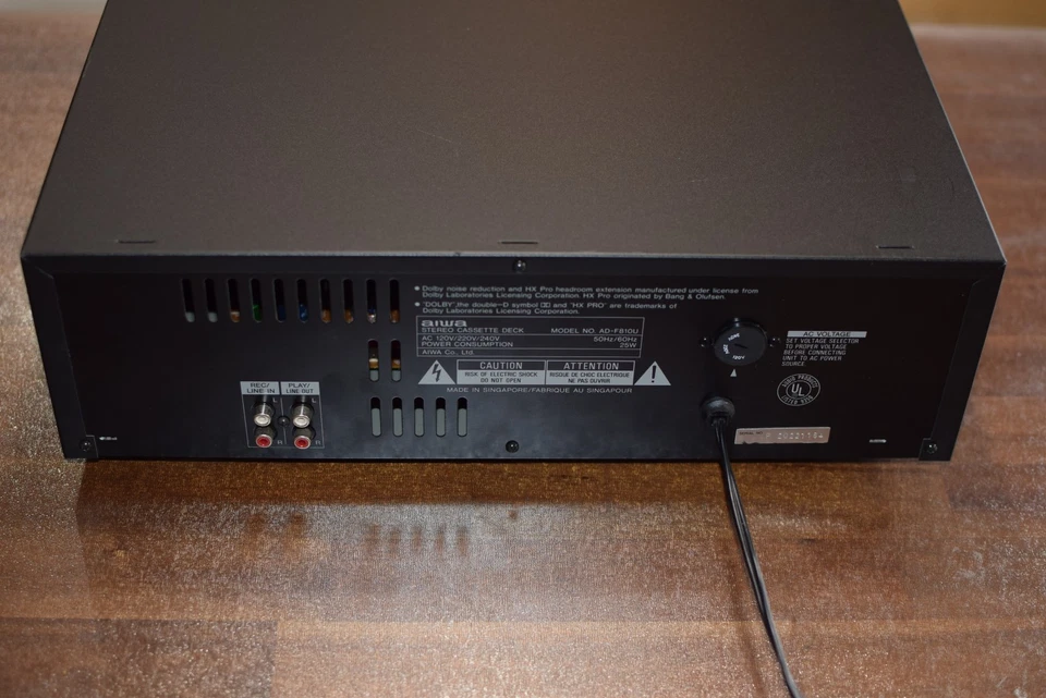 AIWA AD-F810U 3-Head Cassette Deck , Dolby B/C, HXPro, serviced - Image 3 of 3