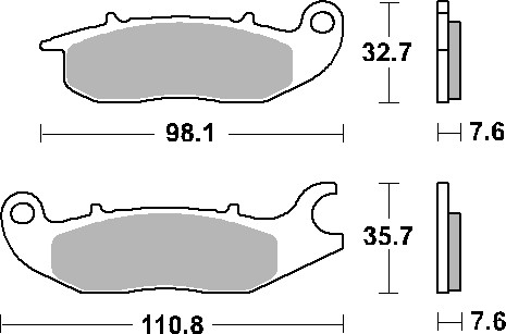 Brake Pads for HONDA ANF 125 INNOVA 2003-2012 Front Street SBS - Image 4