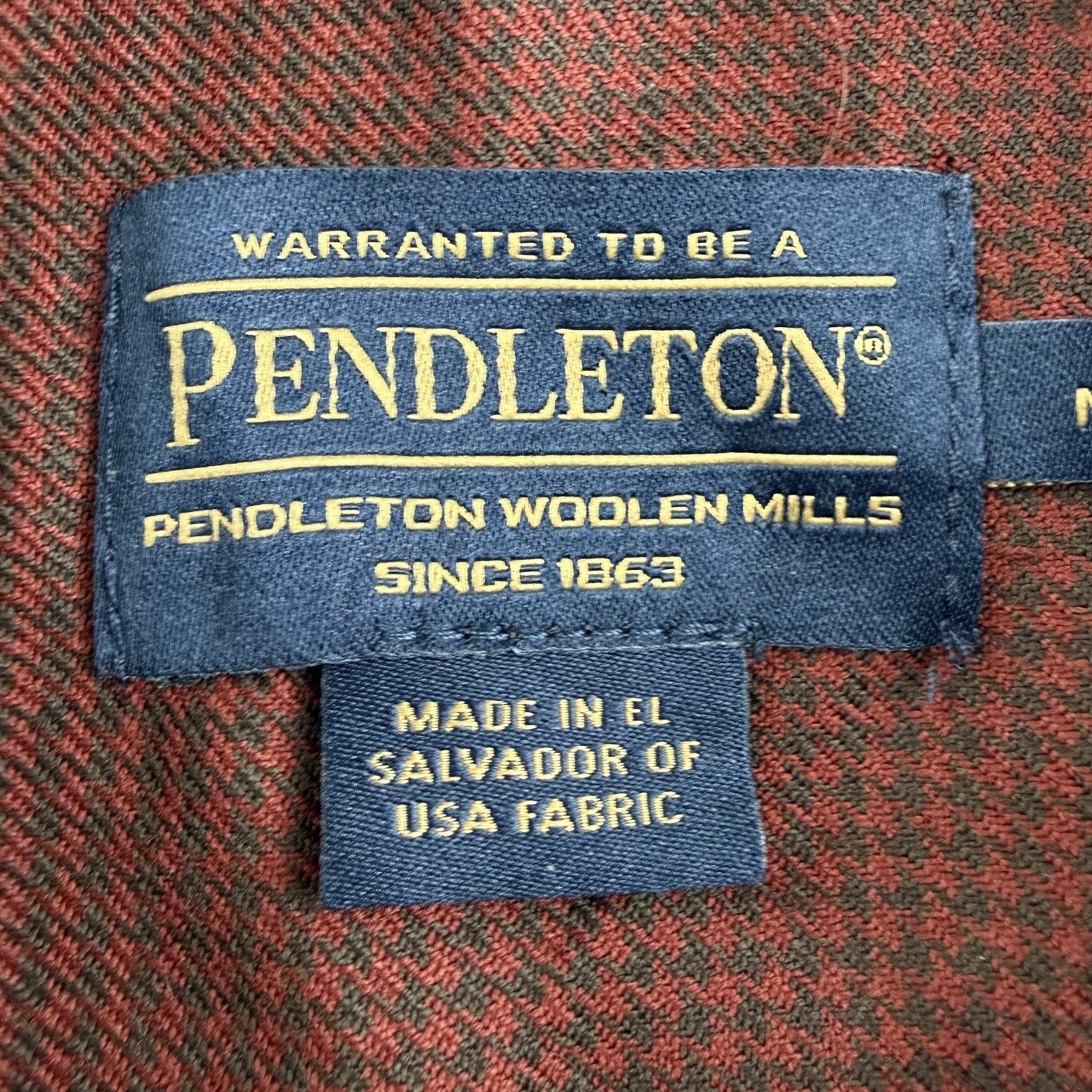 Pendleton Sir Pendleton Wool Houndstooth Shirt Me… - image 4