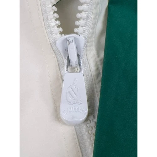 Vintage 90s Nautica Challenge J-Class Sailing Jacket Large White Hideaway Hood image 11