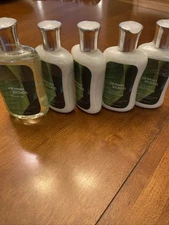 Bath Body Works  RAINKISSED LEAVES Body Lotion  + Gel 5 BOTTLES Total