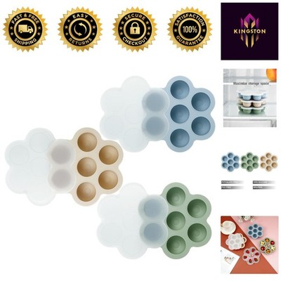 Tailored 1 oz Portion Control: 3 Pack Silicone Containers for Homemade Baby Food
