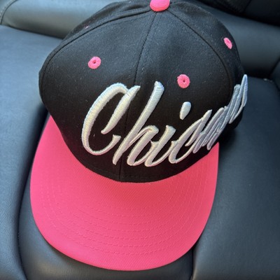 KBEthos Chicago Baseball Cap Hat Snapback Chunky Embroidered Hot Pink & Black