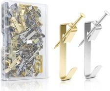 130 Pcs 30lb Picture Hangers – Multipurpose Picture Hanging Hooks Kit Drywall Wo