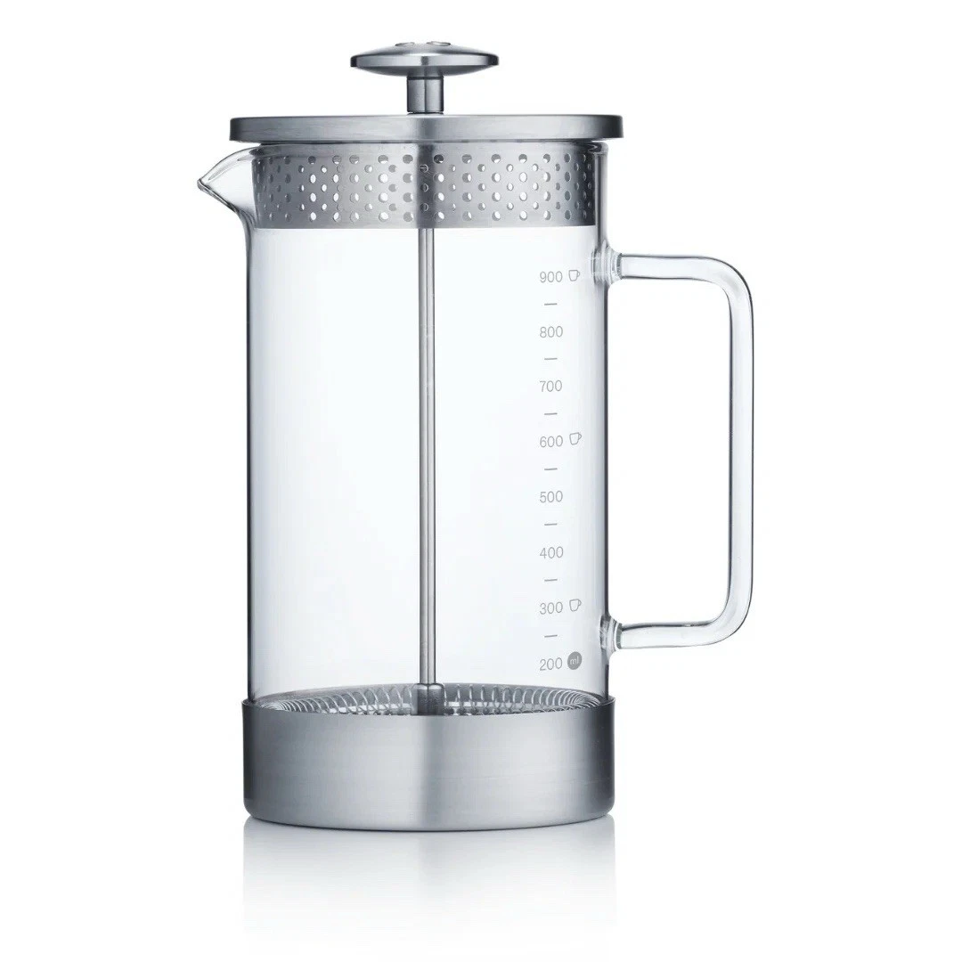 Barista & Co Core French Press Coffee Maker 8 Cup, 3 Mug, 1 L, Stainless Steel