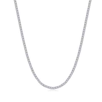 BRAND NEW Lafonn 925 Platinum Plated Classic Tennis Necklace N0254CLP