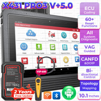 2025 LAUNCH X431 PRO3S+ V5.0 V+ 5.0 PRO5 Car Full System Diagnostic Scanner Tool