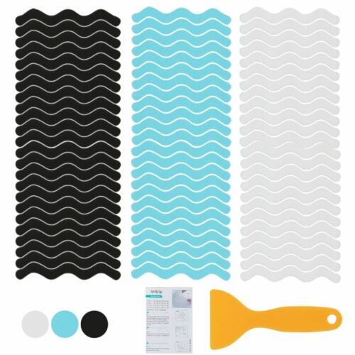 24Pc Bath Tub Shower Stickers Anti Slip Grip Strips Non-Slip Safety Floor Treads
