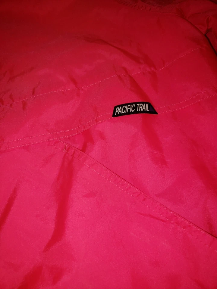 Chaqueta cortavientos vintage Pacific Trail Outdoor Wear para damas M rosa cremallera completa Foto 2 de 4