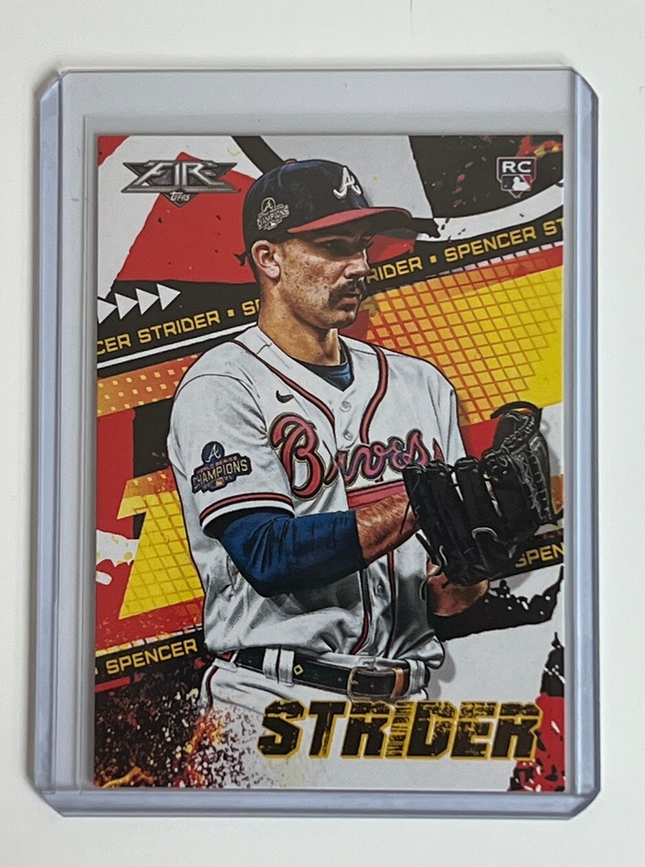 Spencer Strider 2022 Topps Fire Baseball Rookie Card #32 RC Atlanta Braves